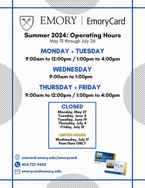 Summer 2024 Operating Hours