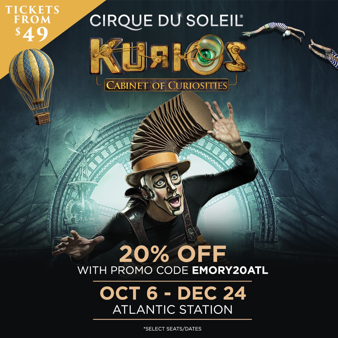 Cirque du Soleil KURIOS – Under the Big Top – Atlantic Station