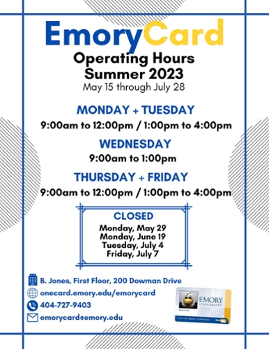 Summer Operating Hours